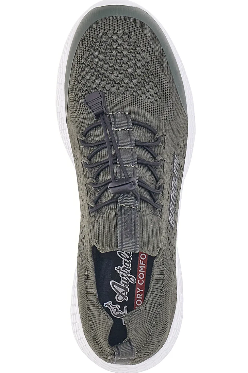 Sneakers Verde Militare Con Tomaia in Mesh e Effetto Memory AUSTRALIAN AU25M107