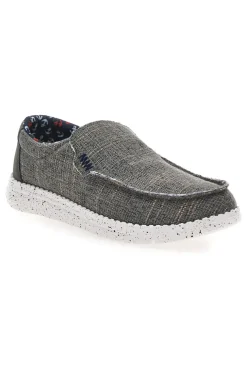 Sneakers Verde Militare Slip-On In Tela Canguro CA930