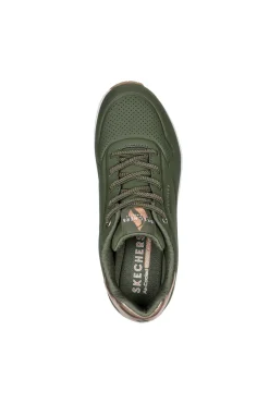 Sneakers Verde Oliva Skechers Street Uno - Shimmer Away
