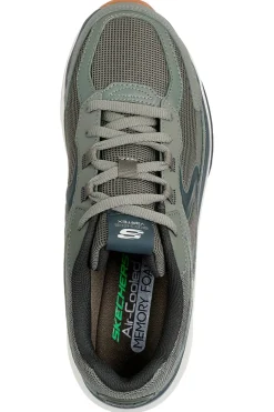 Sneakers verde oliva stile rétro Skechers Vertex Arke con Memory Foam