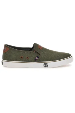 Sneakers verde scuro slip-on Route 66 RO01805