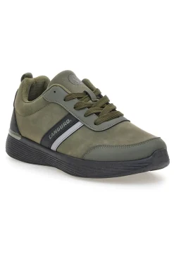 Sneakers verdi con inserti neri e suola flessibile Canguro CA1241