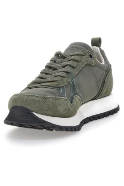 Sneakers verdi con inserti scamosciati Pepe Jeans PMS400001