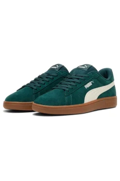 Sneakers verdi in pelle scamosciata con suola marrone Puma Smash 3.0