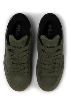 Sneakers verdi in suede con dettagli neri Fila FFM0437