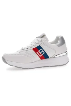 Sneakers white/silver con zeppa Laura biagiotti 8408