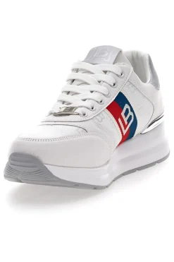 Sneakers white/silver con zeppa Laura biagiotti 8408