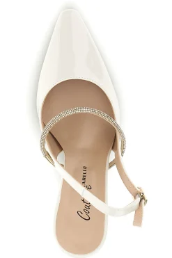 Spitze beige Pumps mit Riemen Pittarello couture 8330