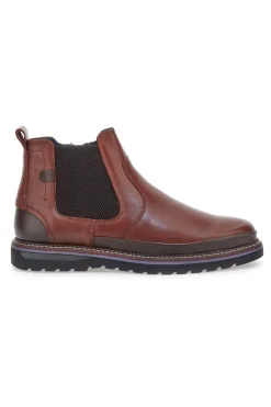 Stivaletti Beatles Chelsea boots marroni in vera pelle con fondo carrarmato Pittarello Eco 252480052