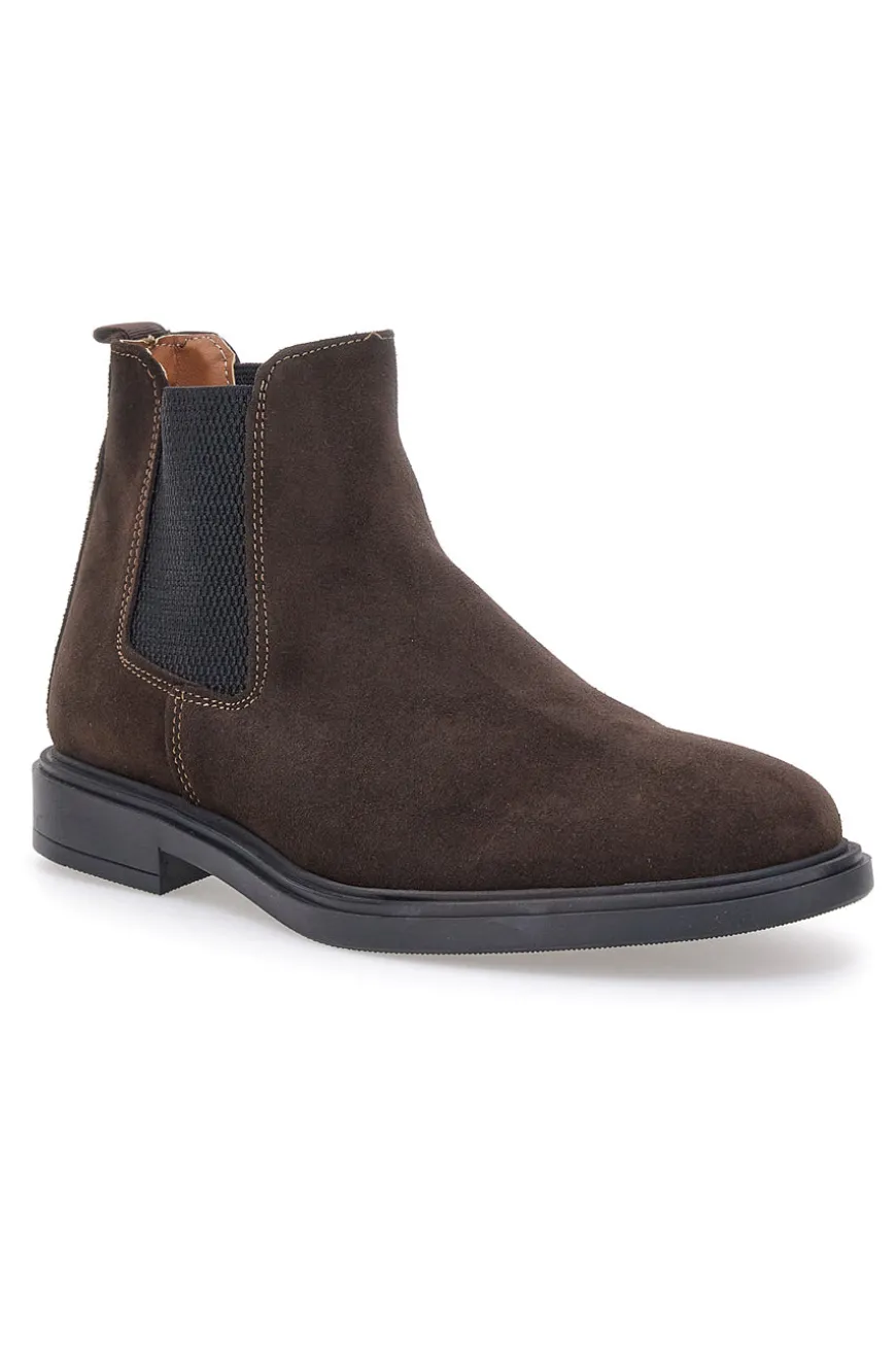 Stivaletti Beatles Marroni in Vera Pelle con Elastici Laterali MAX DILLAN 6991
