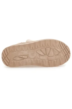 Stivaletti beige con cuore glitter e interno caldo con pelo