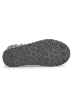 Stivaletti Grigi con Pelo e Tomaia in Pelle MON DIEU WD90012