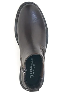 Stivaletti marroni con elastico laterale e suola carrarmato Pittarello Capsule BT23059066A