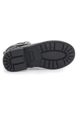 Stivaletti neri con cuori glitter e fibbia a cuore Grazie Girl 456459