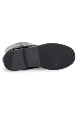 Stivaletti neri con fibbia e gambale largo Pittarello Capsule BT251241010