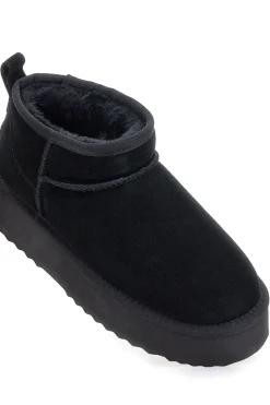 Stivaletti neri con pelo interno stile pantofola Pittarello wow 3547