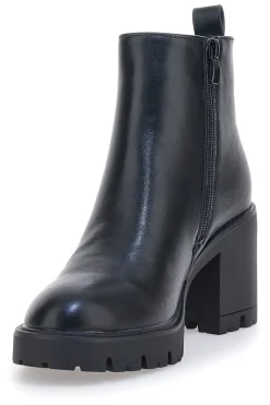 Stivaletti neri con tacco alto e zip decorativa Pittarello Capsule BT24182003
