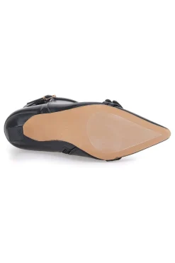 Stivaletti neri con tacco basso e cinturini decorativi MON DIEU B8830Q2