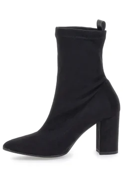 Stivaletti Neri Con Tacco 8 Cm Effetto Suede Pittarello Class 636