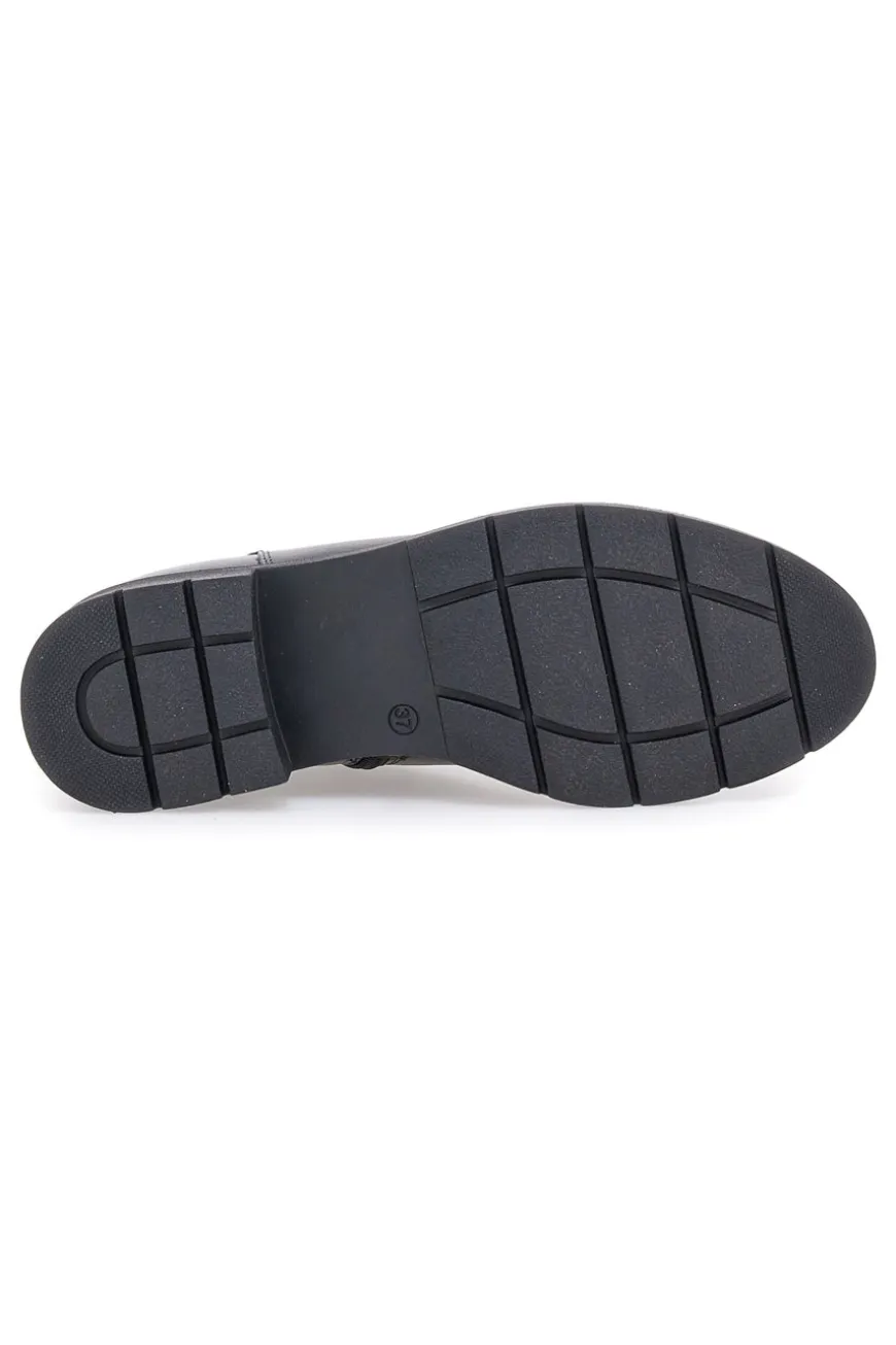 Stivaletti neri in pelle con morsetto Pittarello Class 849240
