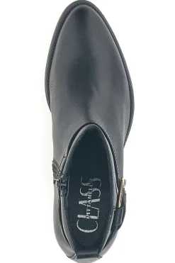 Stivaletti neri in pelle con tacco basso Pittarello Class 852160