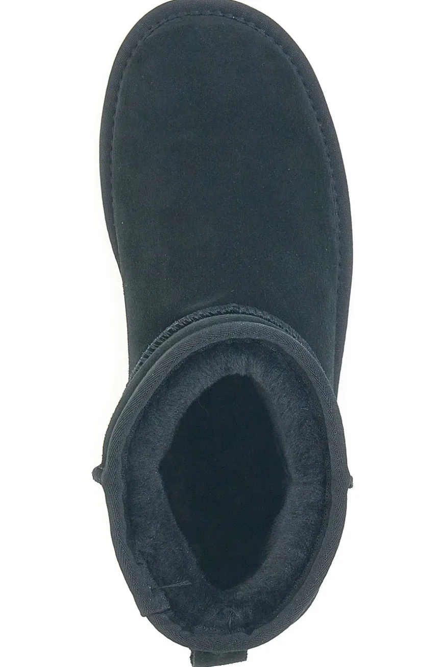 Stivaletti neri in vera pelle con pelo interno stile pantofola Pittarello wow 3551