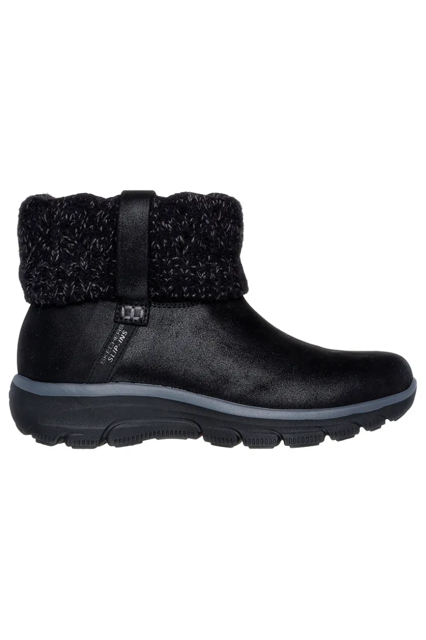 Stivaletti neri slip-on con Memory Foam Skechers EASY GOING COZY WEATHER 2