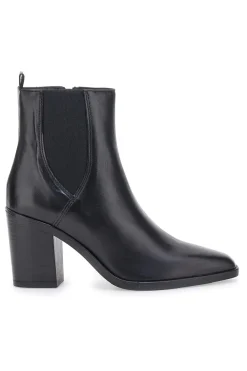 Stivaletti Neri Vera Pelle Con tacco a Blocco Pittarello Glam 52145
