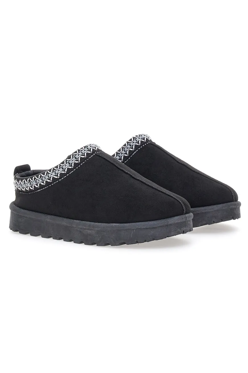 Stivaletti Pantofole con Pelo Nere Pittarello Love 1859