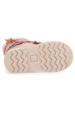 Stivaletti rosa con bordo in pelo e stelle glitter Grazie 1528