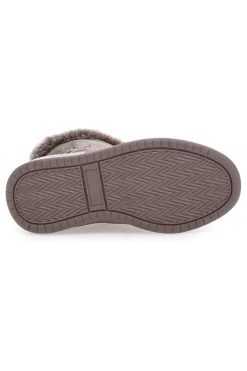 Stivaletti taupe con pelliccia sintetica e glitter Grazia 1625