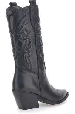 Stivaletti Texani Neri Con Tomaia Ricamata Made in Italy PITTARELLO LOVE TEX901RN