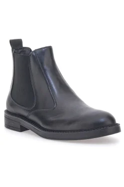 Stivaletto Beatles Vera Pelle Nero Longford 09