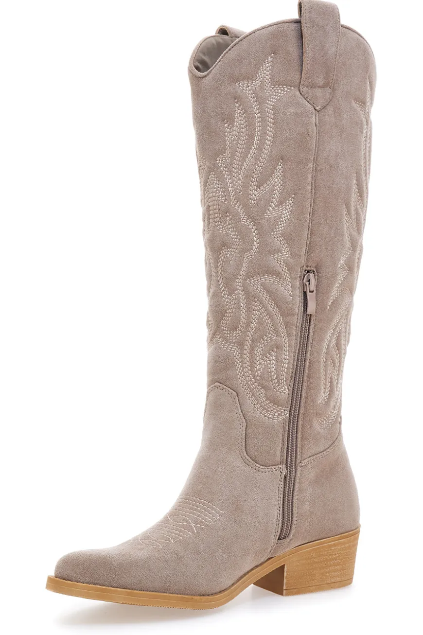 STIVALI CAMPEROS A PUNTA BEIGE CAFE' COST H52805