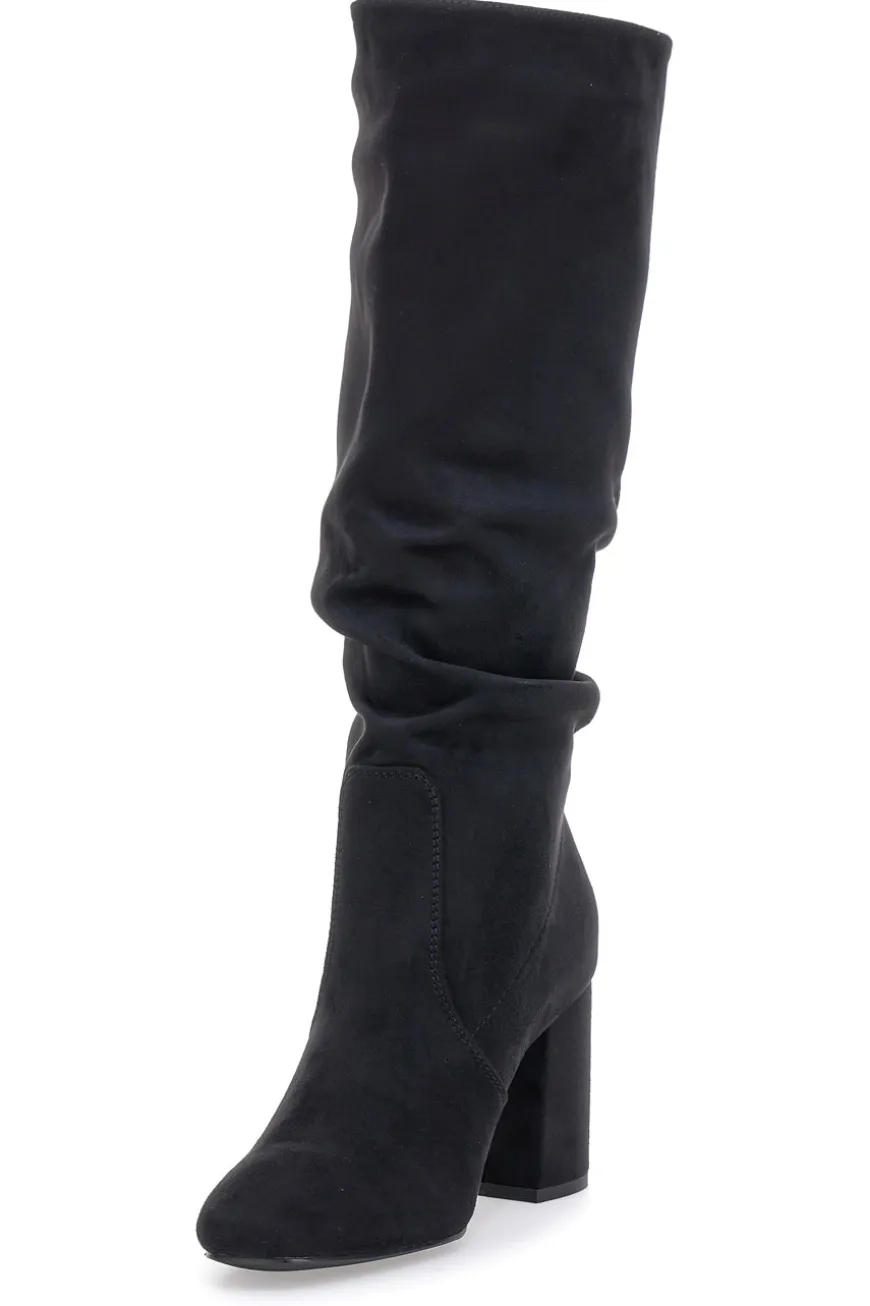 Stivali neri al ginocchio con tacco e gambale morbido Pittarello Capsule BT2140004