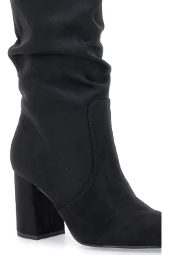 Stivali neri al ginocchio con tacco e gambale morbido Pittarello Capsule BT2140004