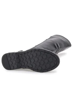 Stivali neri con fibbia laterale e fascia elastica ME & ME 3003