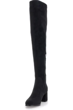 Stivali neri sopra al ginocchio con zip gioiello Le Havre Paris 1983G425