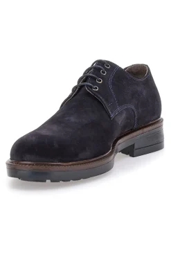 Stringate blu in pelle scamosciata Pittarello 600