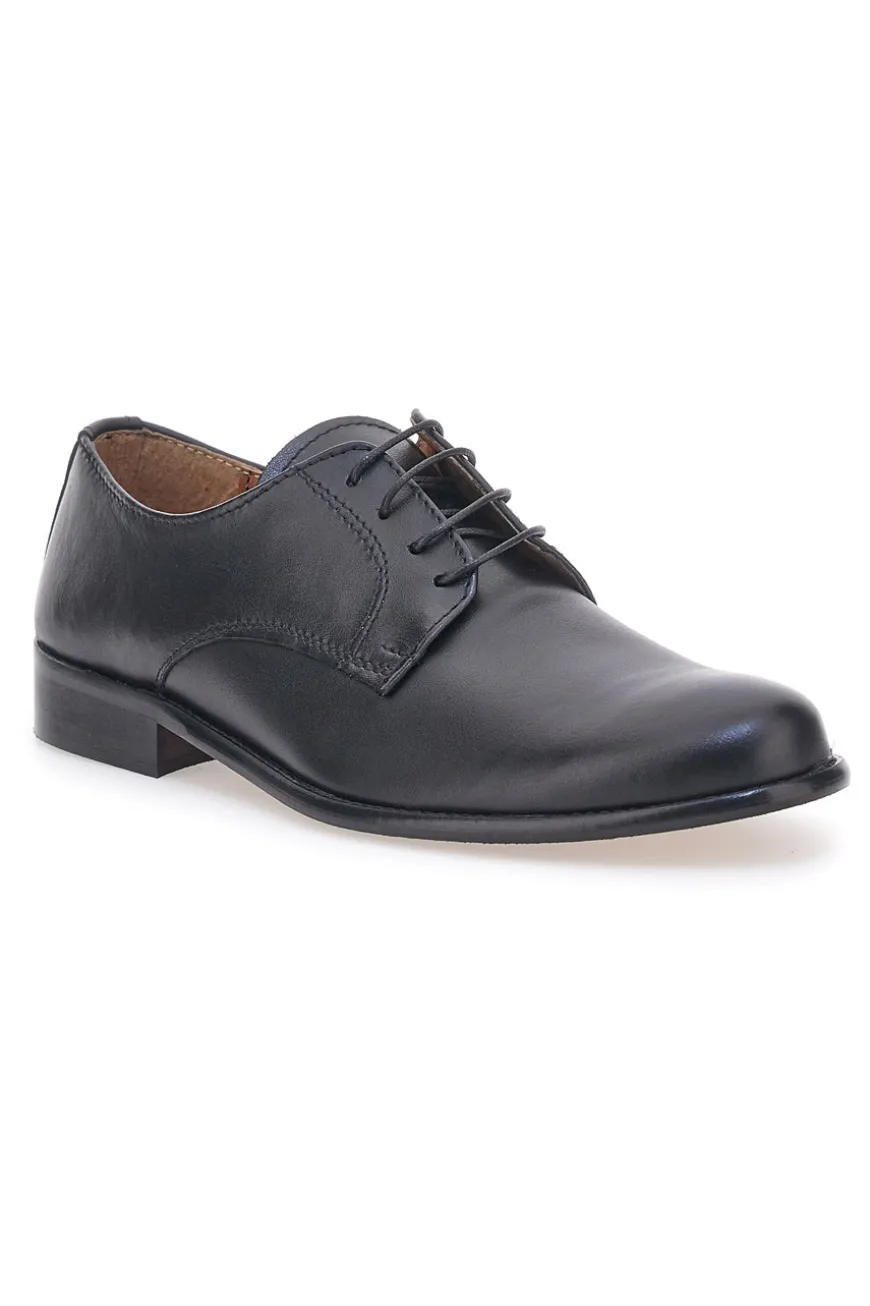 Stringate Classiche Nere con Tomaia in Pelle Made in Italy PITTARELLO 402