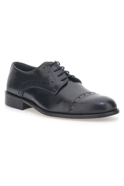 Stringate in Vera Pelle Pittarello 7755 Nere
