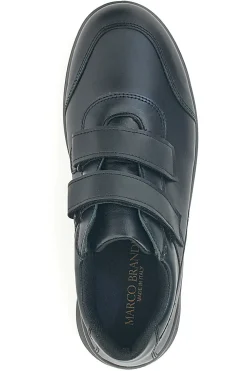 Stringate nere con strappi in velcro Made in Italy MARCO BRANDI 308