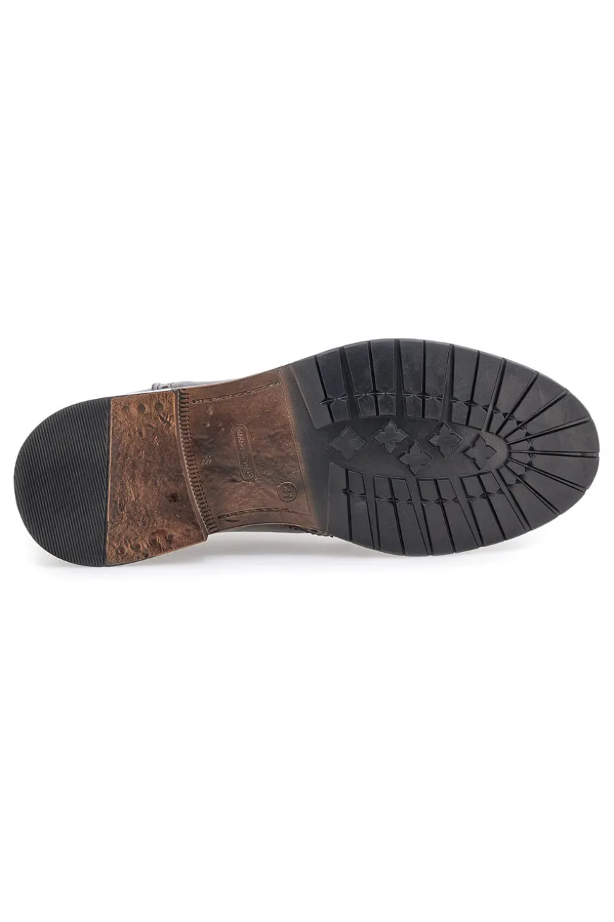 Stringate nere in vera pelle con lavorazione brogue Pittarello Plus 1268