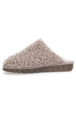 Teddy Taupe Beego Hausschuhe 7525
