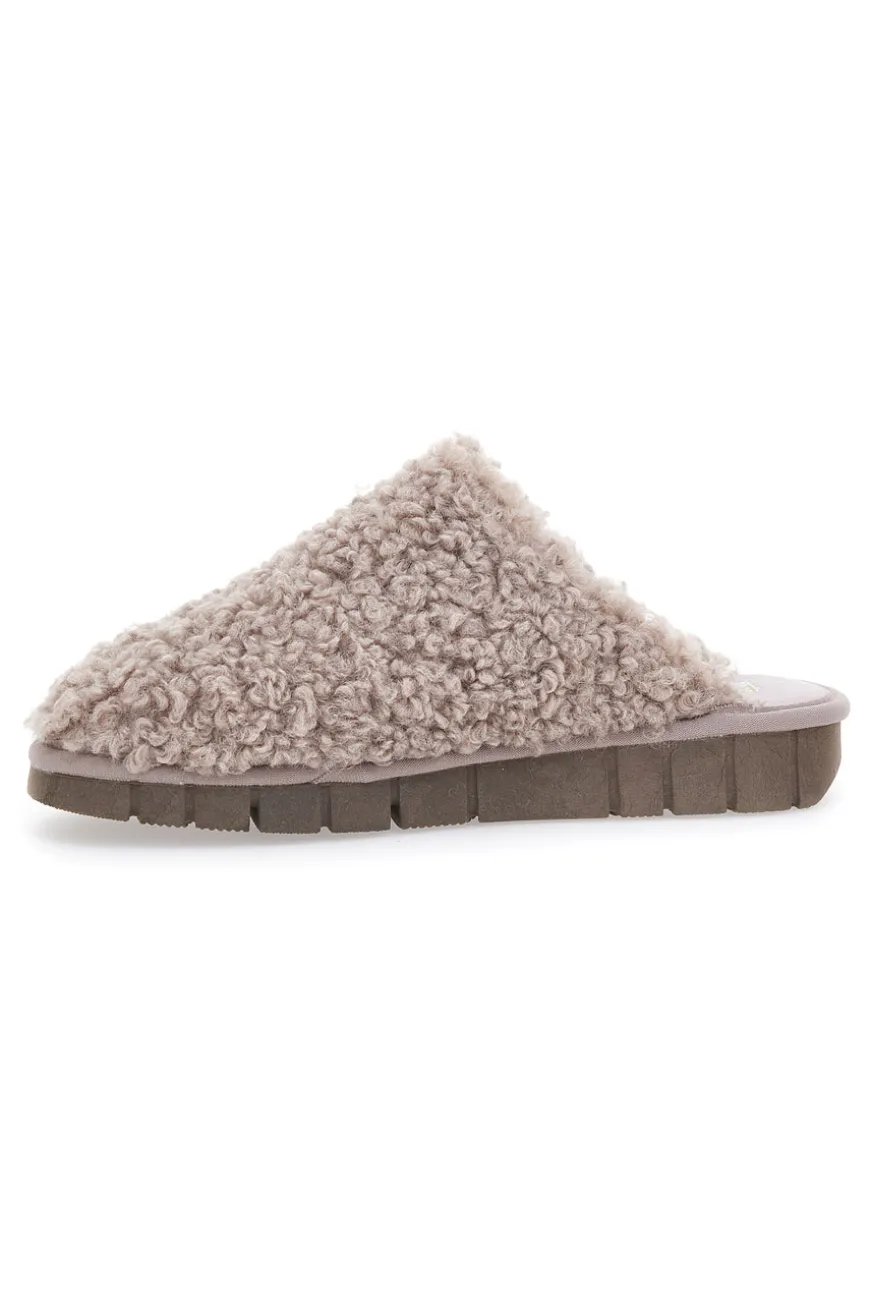 Teddy Taupe Beego Hausschuhe 7525