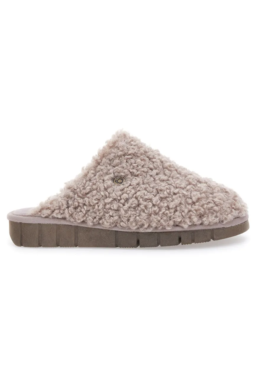 Teddy Taupe Beego Hausschuhe 7525