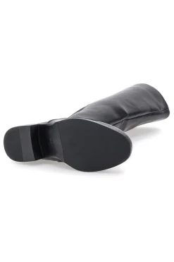 The First P614 Schwarze Stiefel mit Gummiband