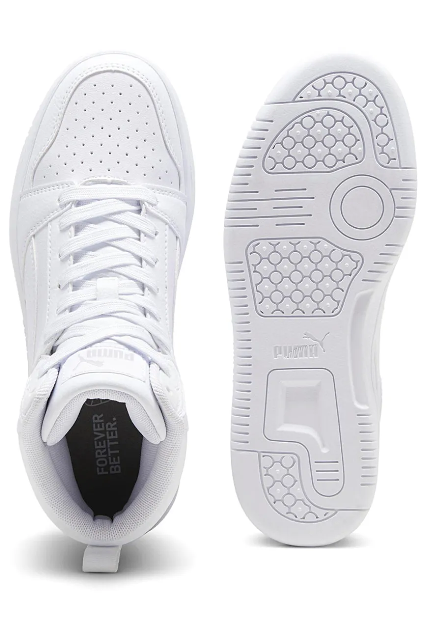 Total weiße Rebound V6 Mid Puma Jr High-Top-Sneaker