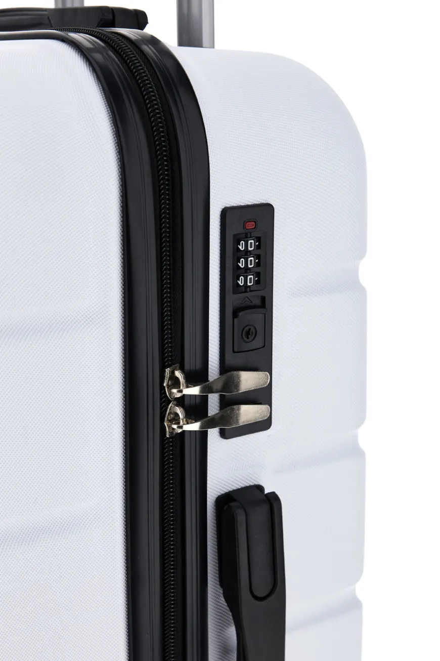 Trolley grande bianco rigido con 4 ruote 2T2L156/G