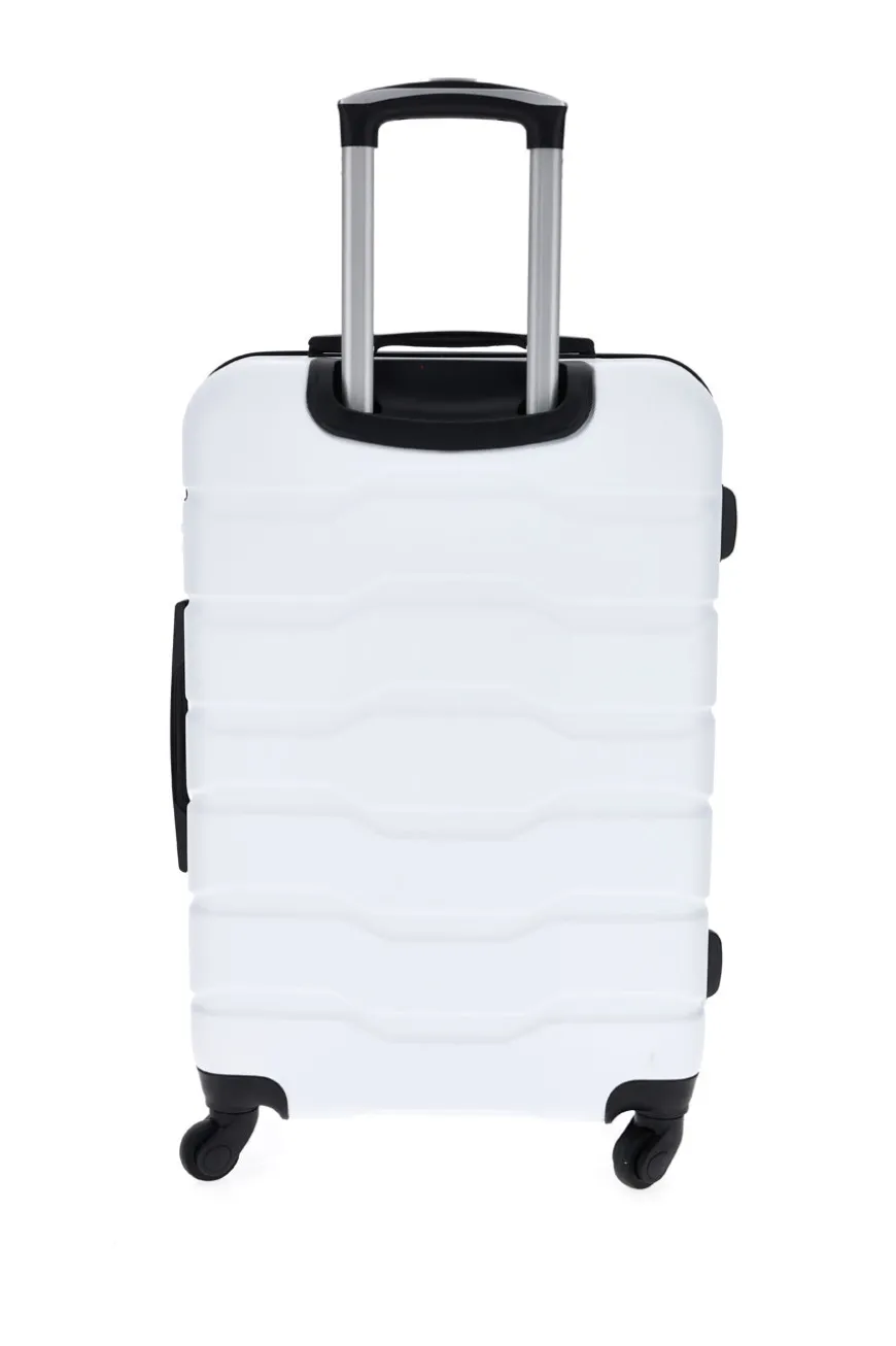 Trolley grande bianco rigido con 4 ruote 2T2L156/G